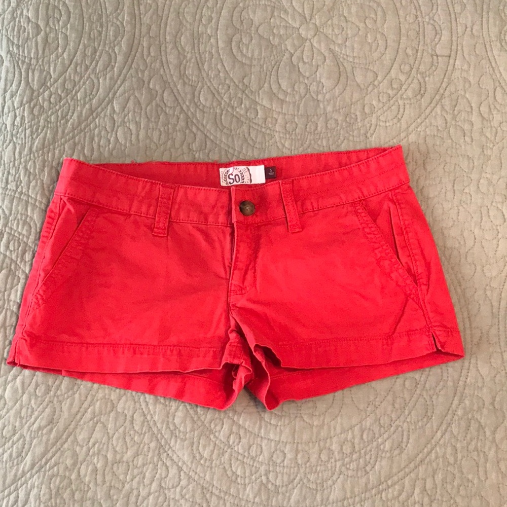 Red Chinos Shorts